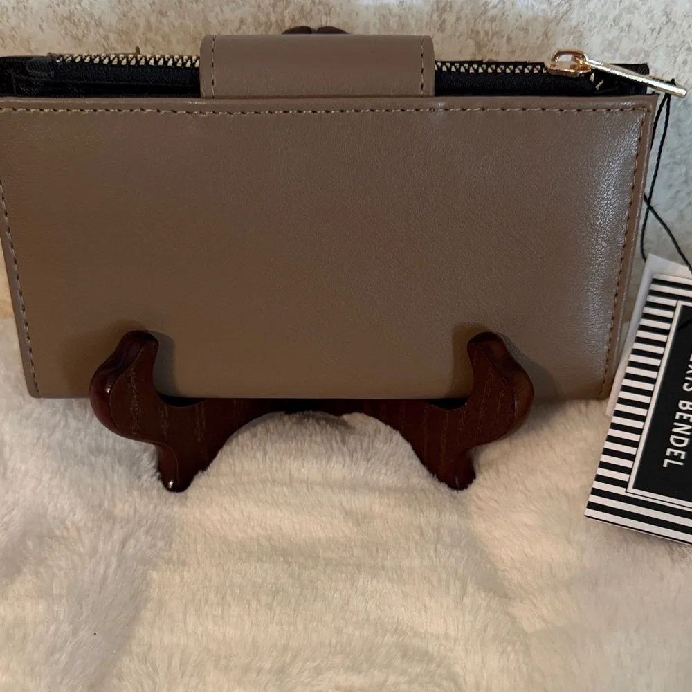 Alexis Bendel Taupe Studded Wallet